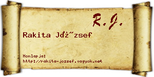 Rakita József névjegykártya